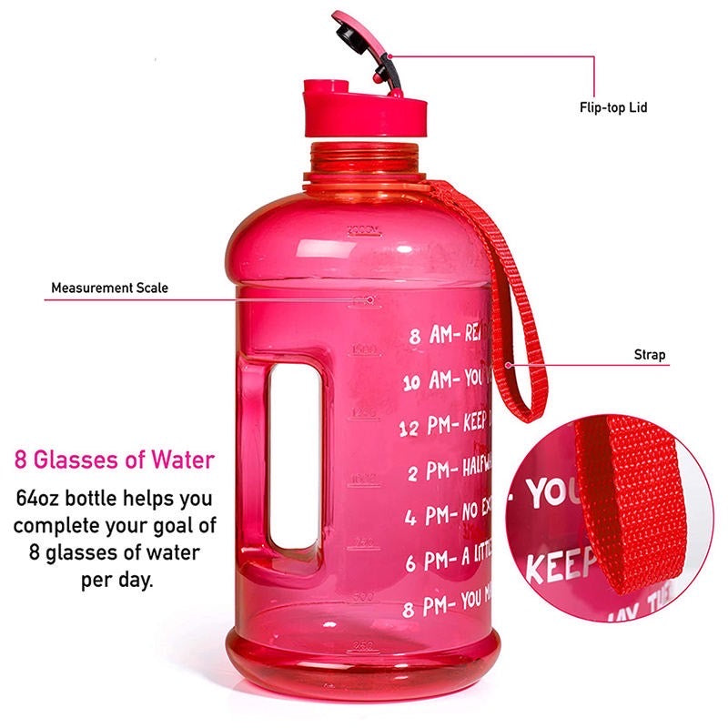 GameHunter® Half Gallon 64 oz Motivational Water Bottle - GameHunterStore