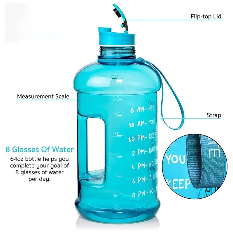 GameHunter® Half Gallon 64 oz Motivational Water Bottle - GameHunterStore